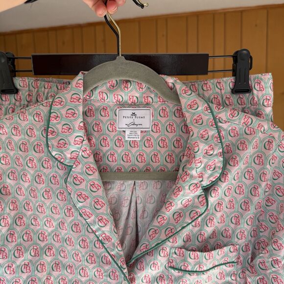 Colony Hotel x Petite Plume Women's Exclusive Print Pajama Set Sz S 100% Cotton - Picture 10 of 15